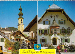 St.Gilgen Am Wolfgangsee, Pfarrkirche U. Rathaus Mit Mozartbrunnen Ngl #G4487 - Andere & Zonder Classificatie