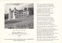 Bad Hofgastein, Schloß Weitmoser, Mit Historiengedicht Glum 1970? #G4523 - Autres & Non Classés