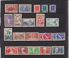 20 Timbres  *  France Année  1936  Timbres Avec Trace Ou Reste De Charnière - Unused Stamps