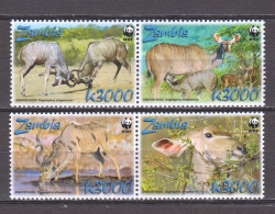 Zambia 2008 Mi 1606-1609 In Pairs MNH WWF - KUDU - Nuovi