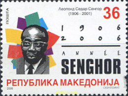 199365 MNH MACEDONIA 2006 100 ANIVERSARIO DEL NACIMIENTO DE LEOPOLD SEDAR SENGHOR - Noord-Macedonië