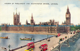 R139685 Houses Of Parliament And Westminster Bridge. London. Valentines. Valesqu - Other & Unclassified