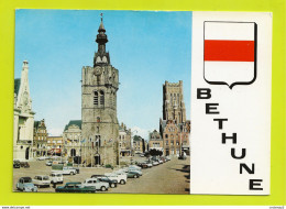 62 BETHUNE N°996 Place Du Beffroi Voitures Citroën DS 2CV Ami 6 Jaguar Peugeot 404 Bâchée Renault Dauphine 4L - Bethune