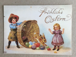 Easter Ostern Paques - Frohliche Ostern Rabbit Painted Eggs Egger Verlag Brixen Sos Kinderdorfer Deutschland - Ostern