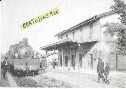 Sicilia Catania Caltagirone Stazione Ferroviaria Animatissima Veduta Del 1910 Treno A Vapore In Sosta (ristampa/v.retro) - Stations - Met Treinen