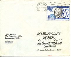 Tunisia Cover Sent To Denmark 5-4-1985 Single Franked - Tunisia