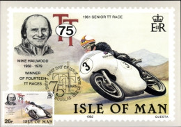 Maximum CPA Isle Of Man, 75. Jahrestag Der Isle Of Man TT-Motorradrennen 1982 - Autres & Non Classés