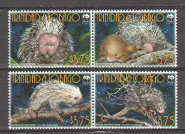 Trinidad 2008 Mi 955-958 In Pairs MNH WWF - PORCUPINE - Neufs