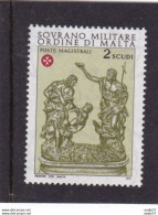 ORDRE MALTE 1976 N°122 Arts St Jean Baptiste Sculpture Bronze Gafa MNH** - Malte (Ordre De)