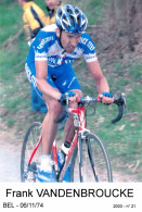 CYCLISME: CYCLISTE : FRANK VANDENBROUCKE - Cyclisme