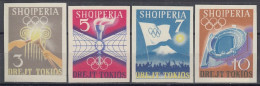 ALBANIA 828-831,unused,unperforated - Estate 1964: Tokio