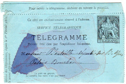 TELEGRAMME  Envoyée Au Député BOUTEILLE Au Palais BOURBON - Telegraaf-en Telefoonzegels