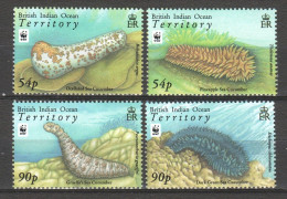 British Indian Ocean Territory BIOIT 2008 Mi 470-473 MNH - WWF - SEA CUCUMBER - Nuovi