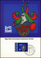 Liechtenstein - MK - Landammänner Wappen - Maximumkarten (MC)