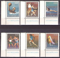 Yugoslavia 1972 - Olympic Games Munich - Mi 1451-1456 - MNH**VF - Neufs