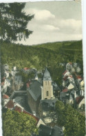 Monschau 1957; Aukirche Und Rur - Gelaufen. (Cornely - Bad Wörishofen) - Monschau