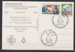 Italie: Franc Maçonnerie: Club Filatelico Di Tematica Massonica. Lugo Di Romagna - Freemasonry