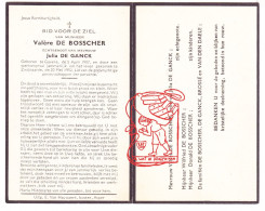 DP Valère De Bosscher 45j. ° Gavere 1907 † Zwijnaarde Gent  1952 X Julia De Ganck // Brossé Van Den Daele - Devotion Images