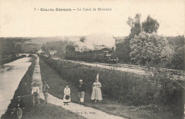 CHATEL CENSOIR - Le Canal Du Nivernais, Passage Du Train. - Trains