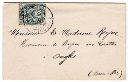 1904  Mignonnette CAD D APT Envoyée à ONGLES 04 Au Hameau De Bugron Aux Crottes - Storia Postale