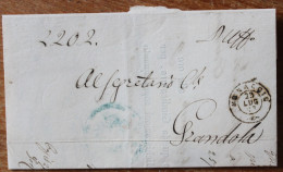 1863 Lettera MENAGGIO-GRANDOLA+timbro SARDO Con PIGNA Su REGNO Di MENAGGIO-h637 - Poststempel