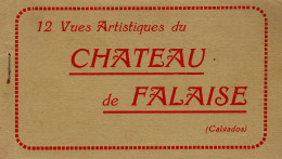 Carnet De 12 V 9x13  Château De Falaise (statues De G. Le Conquérant, Des Ducs De Normandie ,fontaine ,tannerie  Château - Falaise