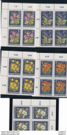 Austria Österreich AUTRICHE 1966 MI 1209-14 Ex Mi 1210 ALPEN FLOWERS MNH ** Vierenblock - Sonstige & Ohne Zuordnung