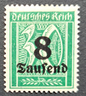 Deutsches Reich 1923, Mi 278Y, "Waffeln" MH(ungebraucht) Geprüft - Unused Stamps