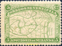 710582 HINGED VENEZUELA 1896 80 ANIVERSARIO DE LA MUERTE DEL GENERAL FRANCISCO DE MIRANDA - Venezuela