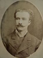 Photo CDV H. Cazé à Cambrai - Homme, Emile Desprels, élégante Moustache, Portrait En Médaillon Ca 1865  L448 - Old (before 1900)