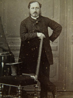 Photo CDV Ch. Herbert à Beauvais - Homme Aux Favoris, Mr Portier Louis, Second Empire  Ca 1865-70  L448 - Anciennes (Av. 1900)