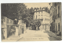 66/ CPA - Amélie Les Bains - La Rue Des Thermes - Amélie-les-Bains-Palalda