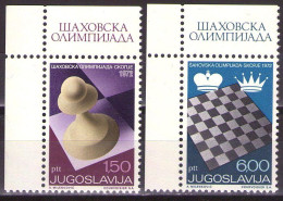Yugoslavia 1972 - Chess Olympiade Skopje - Mi 1472-1473 - MNH**VF - Unused Stamps