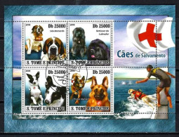 Chiens Saint Thomas Et Prince 2008 (39) Yvert N° 2804 à 2807 Oblitérés Used - Cani