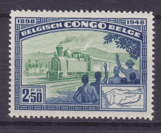 Belgian Congo 1948 Mi. 289, 2.50 Fr., 50 Jahre Eisenbahn Railway Matadi-Leopoldville, MH* (2 Scans) - Ungebraucht
