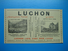 (1910) LUCHON - Établissement Thermal - Casino, H. Négresco, Directeur - Werbung