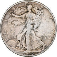 États-Unis, Half Dollar, Walking Liberty, 1945, Denver, Argent, TB+, KM:142 - 1916-1947: Liberty Walking (Libertà Che Cammina)