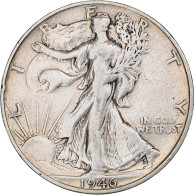 États-Unis, Half Dollar, Walking Liberty, 1946, San Francisco, Argent, TB+ - 1916-1947: Liberty Walking (Libertà Che Cammina)