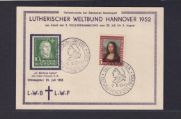Bund Luther Weltbund Hannover 2. Vollversammlung - Storia Postale