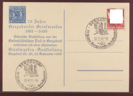 Philatelie Deutsches Reich Sonderkarte Sonderstempel Bergedorf 75 Jahre - Lettres & Documents