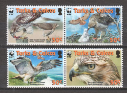 Turks & Caicos 2007 Mi 1853-1856  In Pairs MNH WWF - RED-TAILED HAWK - Neufs