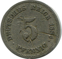 5 PFENNIG 1889 E ALLEMAGNE Pièce GERMANY #DB142.F.A - 5 Pfennig