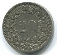 20 RAPPEN 1884 SWITZERLAND Coin #WW1126.U.A - Otros & Sin Clasificación