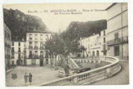 66/ CPA A - Amélie Les Bains - Place Et Terrasse Des Thermes Romains - Amélie-les-Bains-Palalda