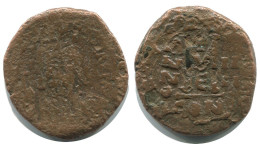 JESUS CHRIST ANONYMOUS FOLLIS Antiguo BYZANTINE Moneda 11.2g/30mm #AB295.9.E.A - Byzantine