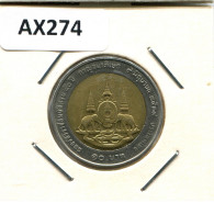 10 BAHT 1996 THAILAND RAMA IX BIMETALLIC Münze #AX274.D.A - Tailandia