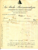 FACTURE.PARIS.LABORATOIRE DE PRODUITS MUTUALISÉS.LA RUCHE PHARMACEUTIQUE 27,29 RUE DES VINAIGRIERS.. - Profumeria & Drogheria