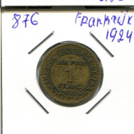 1 FRANC 1924 FRANCE Coin Chambers Of Commerce French Coin #AN263.U.A - 1 Franc