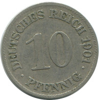 10 PFENNIG 1901 E GERMANY Coin #AE540.U.A - 10 Pfennig