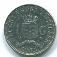 1 GULDEN 1971 NIEDERLÄNDISCHE ANTILLEN Nickel Koloniale Münze #S11935.D.A - Niederländische Antillen